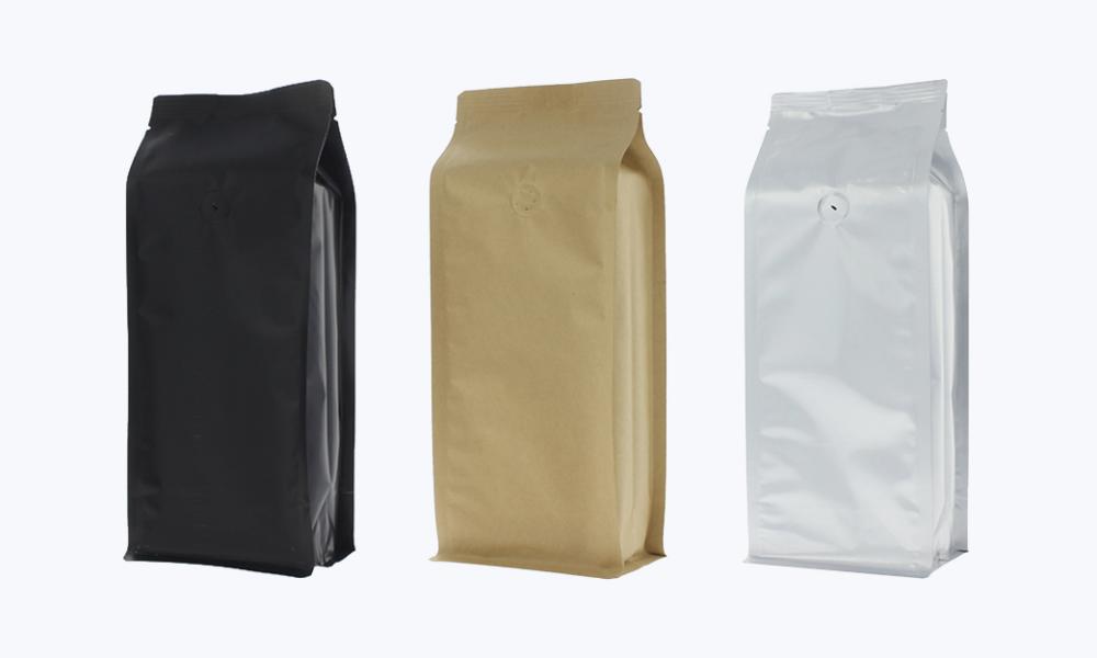 Bolsas de café de fondo plano sin cremallera