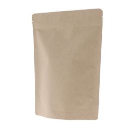 Bolsa stand-up papel kraft - marrón - 80x130+{25+25} mm (70ml)