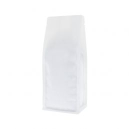 Bolsa de fondo plano - mate blanco (100% reciclable )