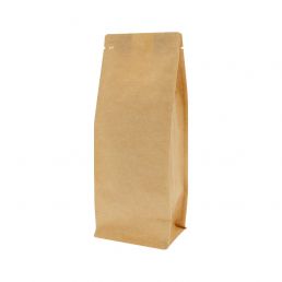 Bolsa de Café Flat Bottom Estilo Kraft (100% Reciclable)