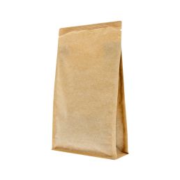 Bolsa de fondo plano con cierre - Estilo Kraft (100% recyclable)