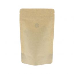 Bolsa de café papel kraft compostable  - marrón