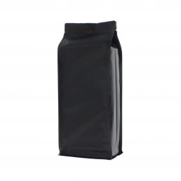 Bolsa de fondo plano - mate negro - 95x230+{35+35} mm (900ml)