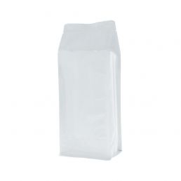 Bolsa de fondo plano - brillante blanco