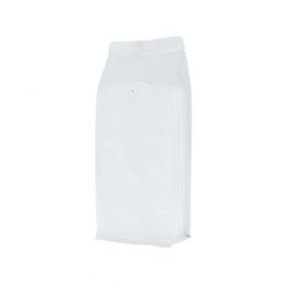 Bolsa de café de fondo plano - brillante blanco