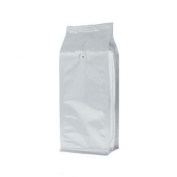 Bolsa de café de fondo plano - mate plata