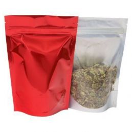 Bolsa Stand-up Transparente / Rojo