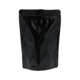 Bolsa stand-up - brillante negro - 190x265+{55+55} mm (1,3-1,4lt)