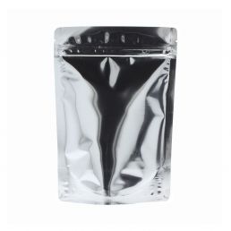 Bolsa stand-up - brillante plata