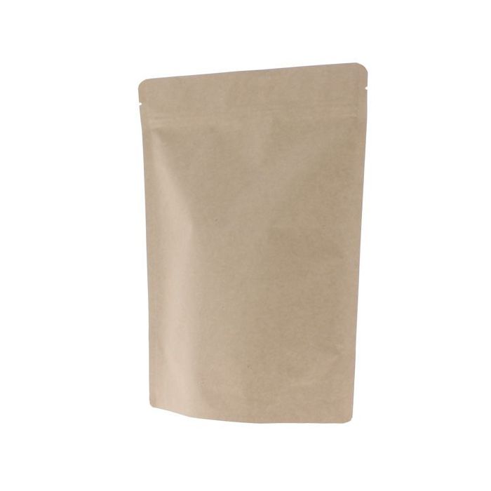 Bolsa stand-up papel kraft - marrón - 160x230+{45+45} mm (700-900ml)
