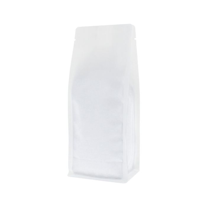 Bolsa de fondo plano - mate blanco (100% reciclable )