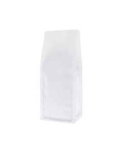 Bolsa de fondo plano - mate blanco (100% reciclable )