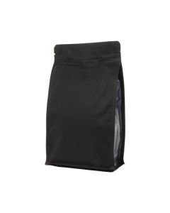 Bolsa de fondo plano con cierre - mate negro