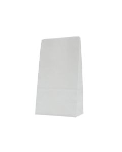 Bolsa de fondo cuadrado papel kraft 1 capas - blanco