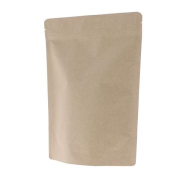 Bolsa stand-up papel kraft - marrón - 160x230+{45+45} mm (700-900ml)