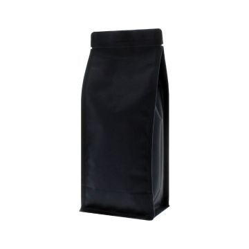 Bolsa de fondo plano - mate negro (100% recyclable)