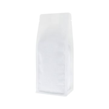 Bolsa de fondo plano - mate blanco (100% reciclable )
