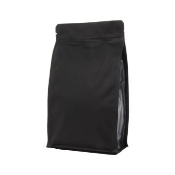 Bolsa de fondo plano con cierre - mate negro
