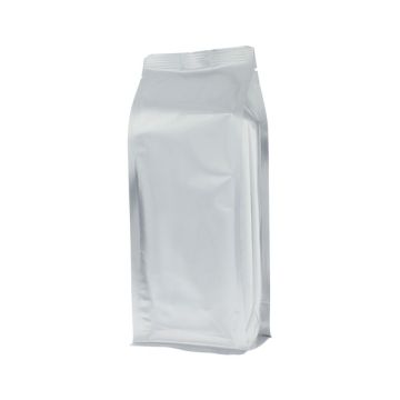 Bolsa de fondo plano - mate plata