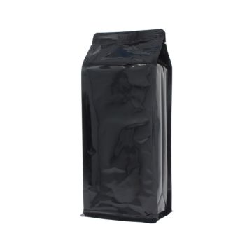 Bolsa de fondo plano - brillante negro