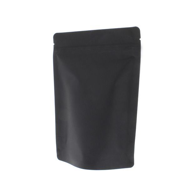 Bolsa de café papel kraft - negro - 250 gr (160x230+{45+45} mm)