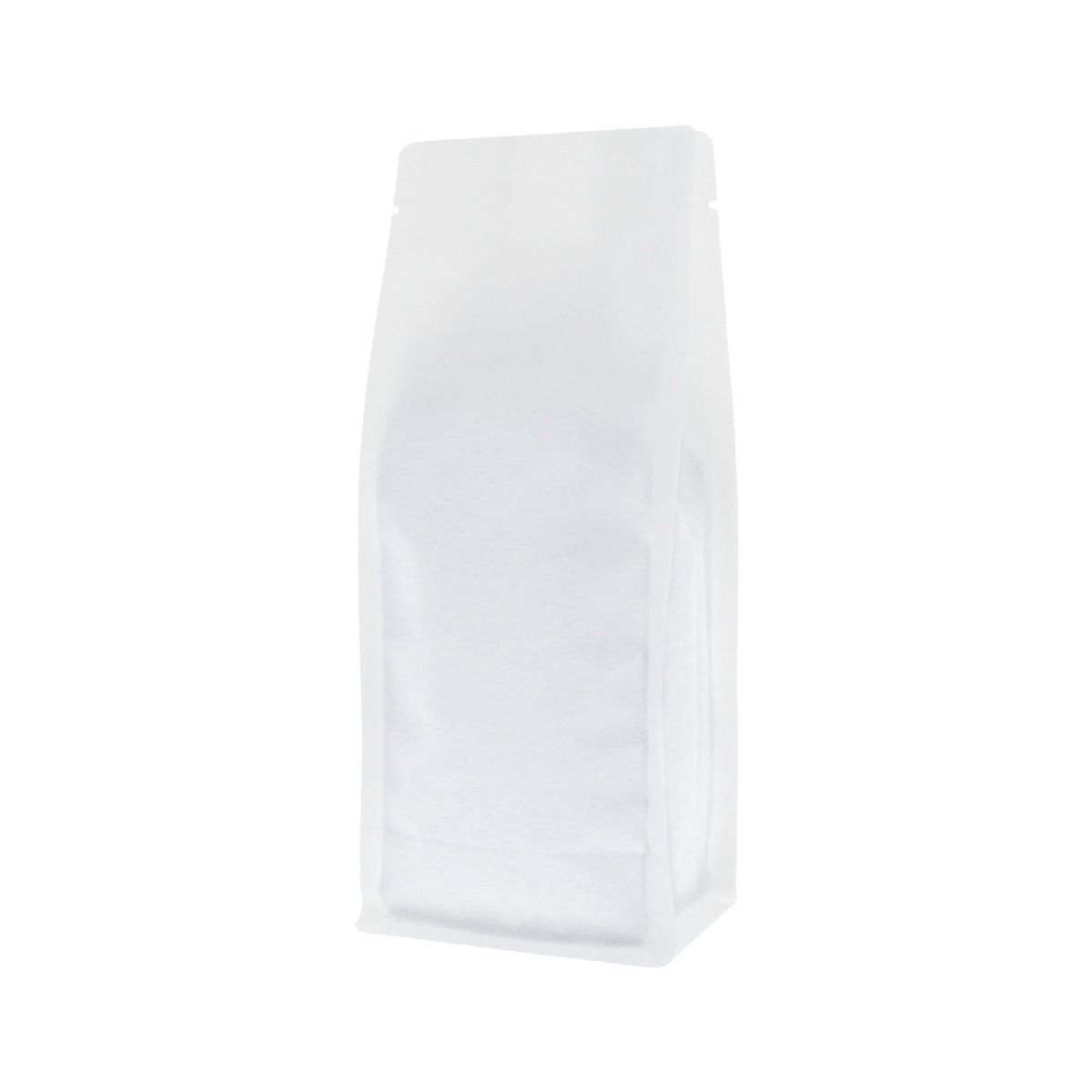Bolsa de fondo plano - mate blanco (100% reciclable )