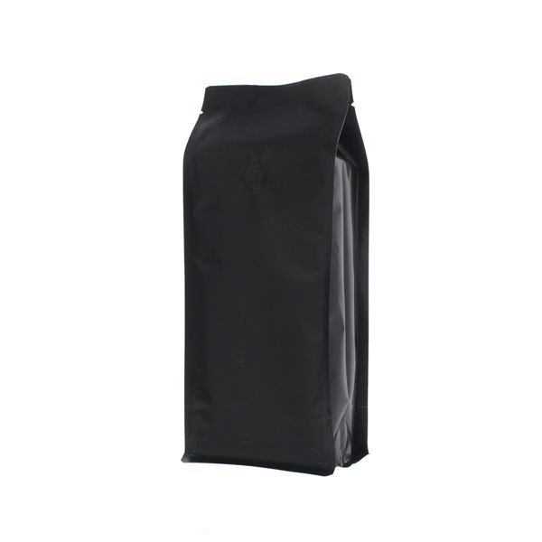 Bolsa de café de fondo plano - mate negro