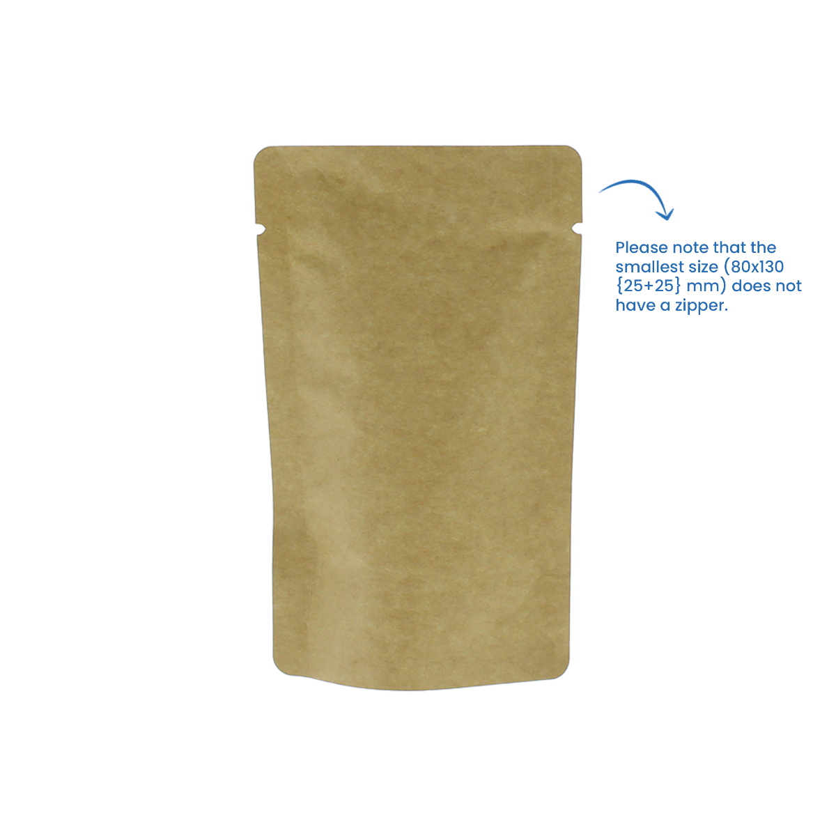 stand-up kraft compostable - marrón - PouchDirect