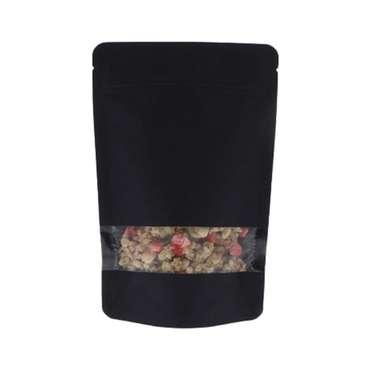 Bolsa de papel kraft con ventana - negro