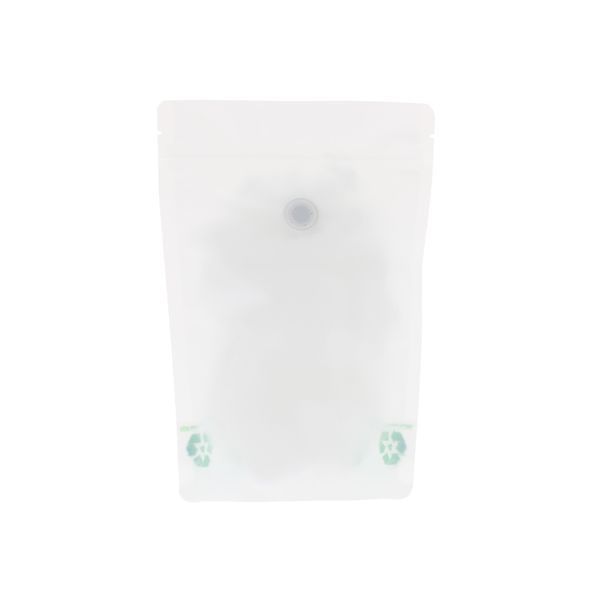 Bolsa de café con \'paper feel varnish\' - blanco - 500 gr (190x265+{55+55} mm)