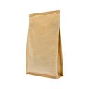 Bolsa de fondo plano con zipper - aspecto kraft (100 % reciclable)