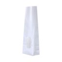 Bolsa de fondo cuadrado papel kraft con ventana - blanco