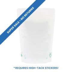 Bolsa stand-up con Paper Feel Varnish - blanco