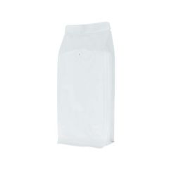 Bolsa de café de fondo plano - brillante blanco
