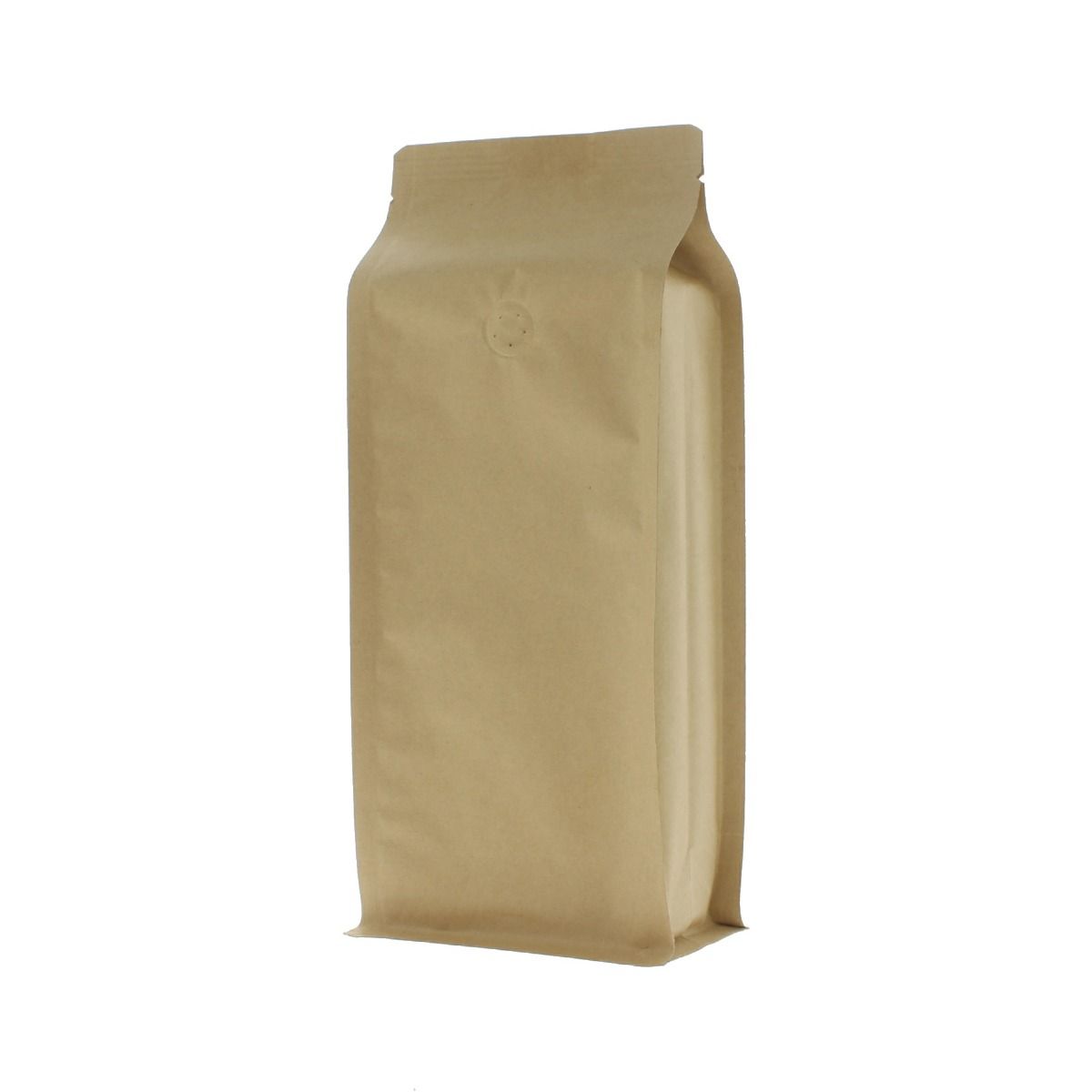 Bolsa de café de fondo plano papel kraft - marrón