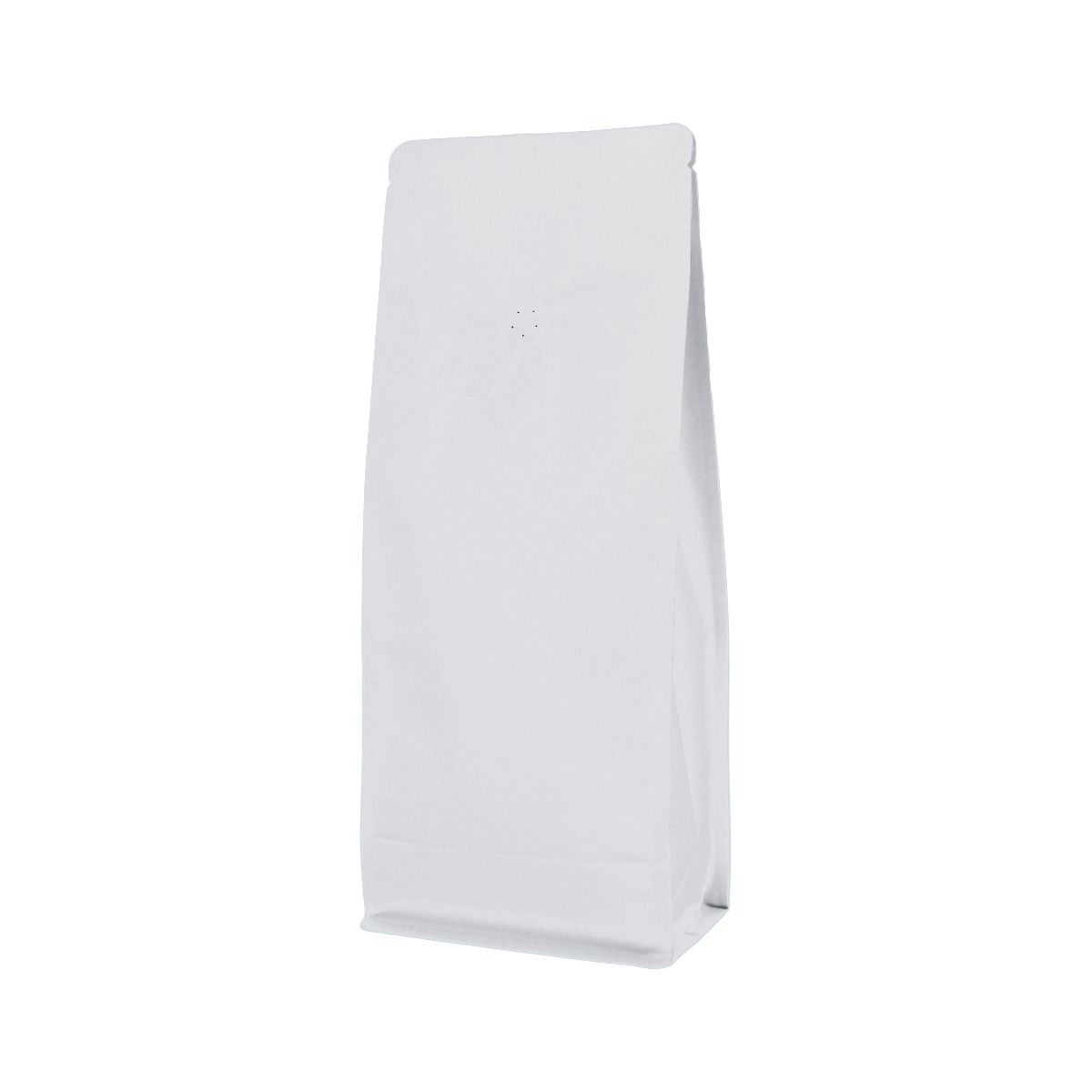 Bolsa de café de fondo plano - mate blanco