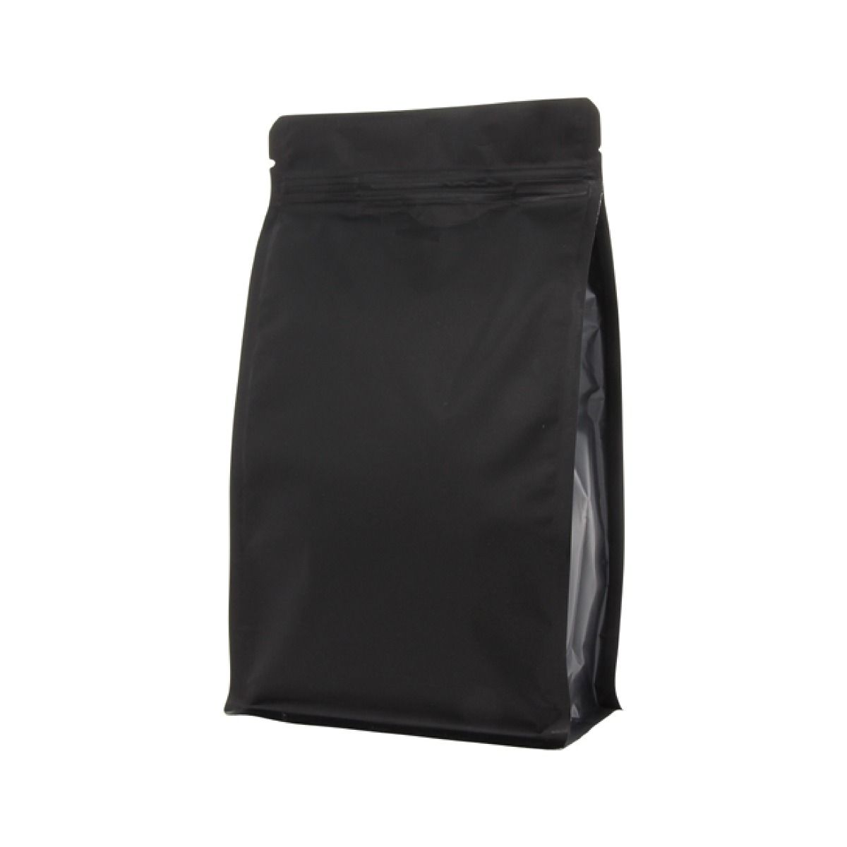 Bolsa de fondo plano con cierre - mate negro