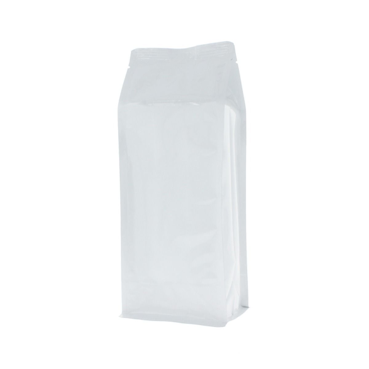 Bolsa de fondo plano - brillante blanco