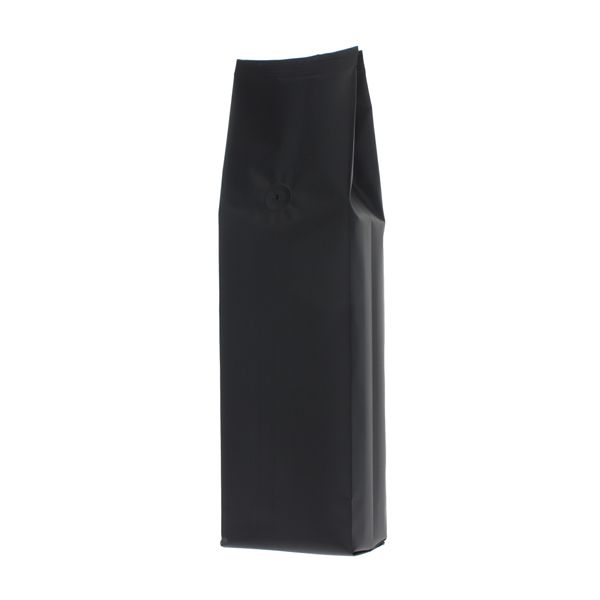 Bolsa de café con fuelle lateral - mate negro