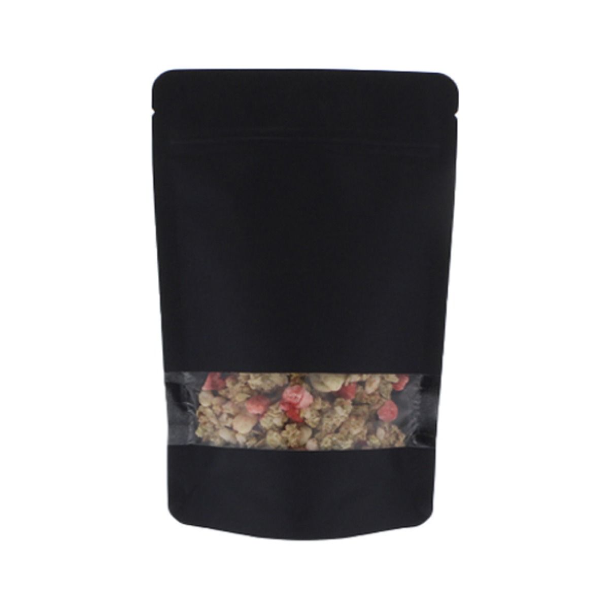Bolsa de papel kraft con ventana - negro